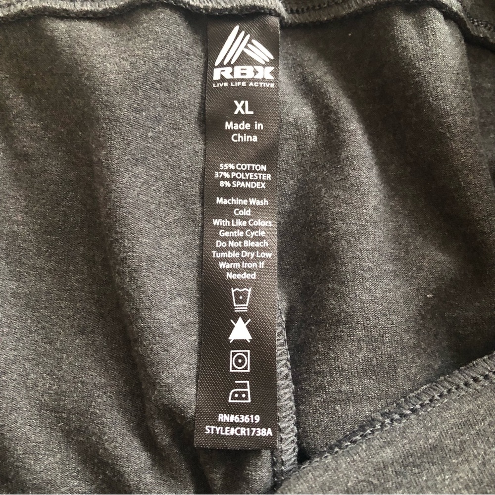 Women’s RBX Capri length yoga style dark grey leggings. Size XL - Picture 3 of 3